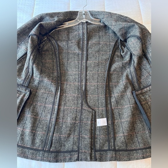 Treasure & Bond Plaid Double-breasted Blazer S Windowpane Herringbone - Picture 9 of 15